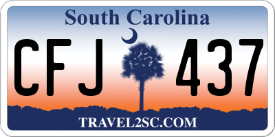 SC license plate CFJ437