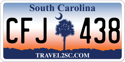 SC license plate CFJ438