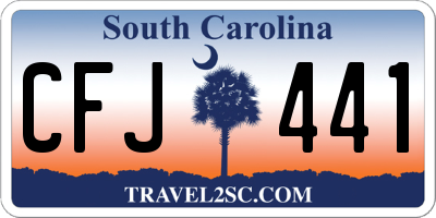 SC license plate CFJ441