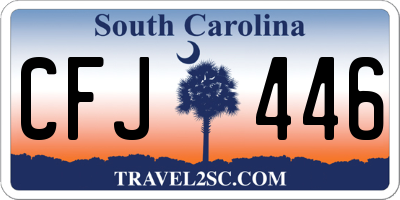 SC license plate CFJ446