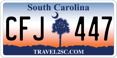 SC license plate CFJ447