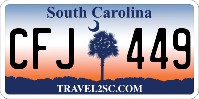 SC license plate CFJ449