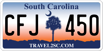 SC license plate CFJ450
