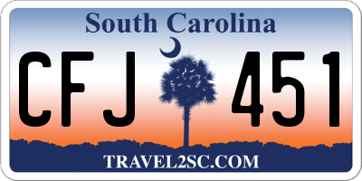 SC license plate CFJ451