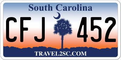 SC license plate CFJ452