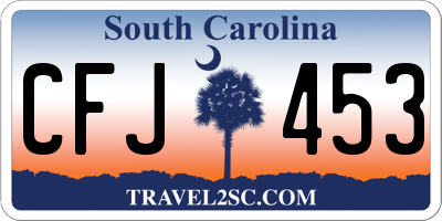 SC license plate CFJ453