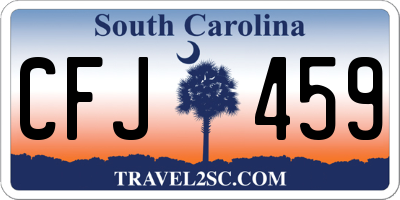 SC license plate CFJ459