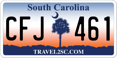 SC license plate CFJ461