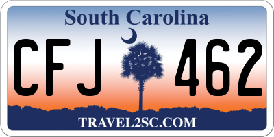 SC license plate CFJ462