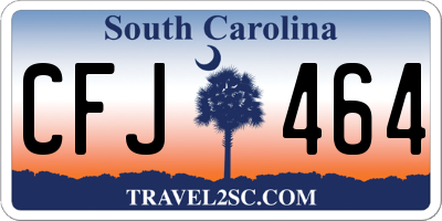 SC license plate CFJ464