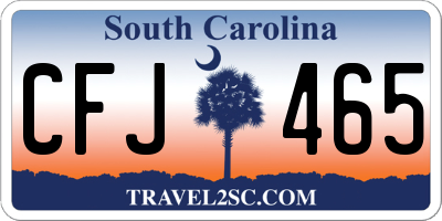 SC license plate CFJ465