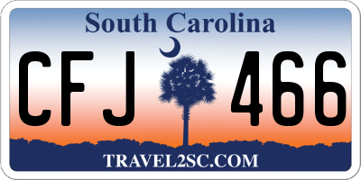 SC license plate CFJ466