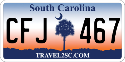 SC license plate CFJ467