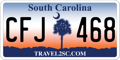 SC license plate CFJ468