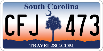 SC license plate CFJ473