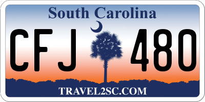 SC license plate CFJ480