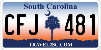 SC license plate CFJ481