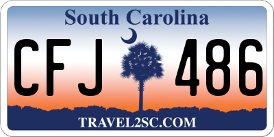 SC license plate CFJ486
