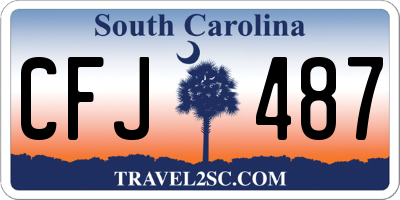 SC license plate CFJ487