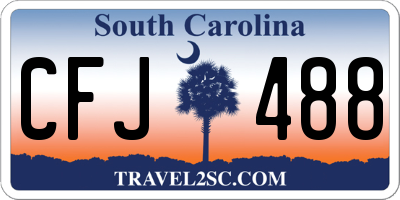 SC license plate CFJ488