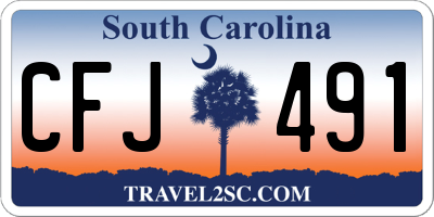 SC license plate CFJ491