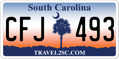 SC license plate CFJ493
