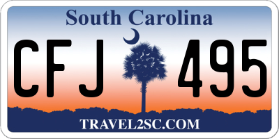 SC license plate CFJ495