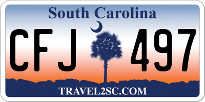 SC license plate CFJ497