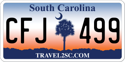 SC license plate CFJ499