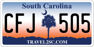 SC license plate CFJ505