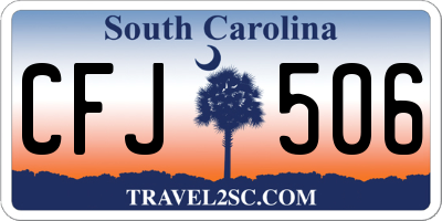 SC license plate CFJ506