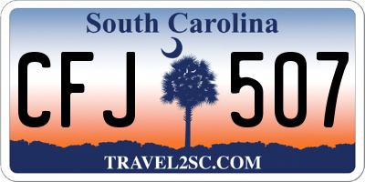 SC license plate CFJ507