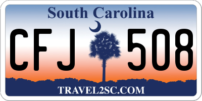 SC license plate CFJ508