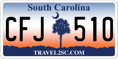 SC license plate CFJ510