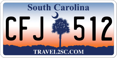 SC license plate CFJ512