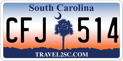 SC license plate CFJ514