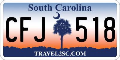 SC license plate CFJ518