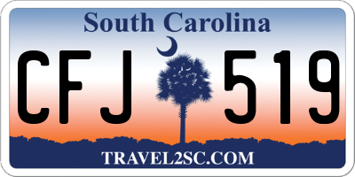 SC license plate CFJ519