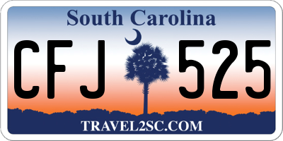 SC license plate CFJ525