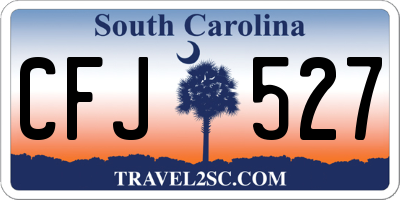 SC license plate CFJ527