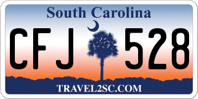 SC license plate CFJ528