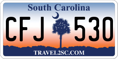 SC license plate CFJ530