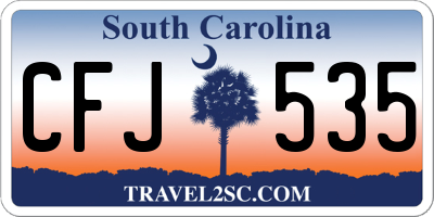 SC license plate CFJ535