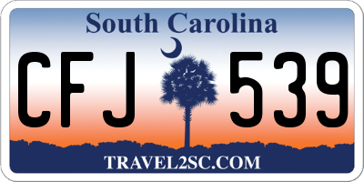 SC license plate CFJ539