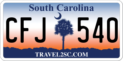 SC license plate CFJ540