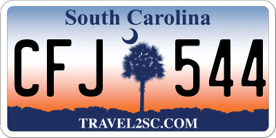 SC license plate CFJ544