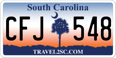 SC license plate CFJ548