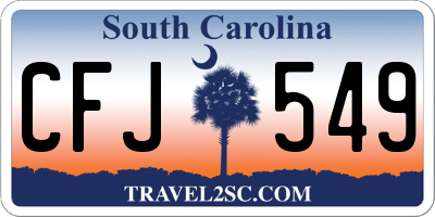 SC license plate CFJ549