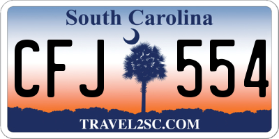 SC license plate CFJ554