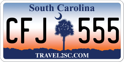 SC license plate CFJ555